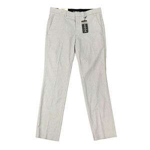 Alfani Pants Mens 30 Gray Heathered Alfatech Stretch Flat Front Water Repellent